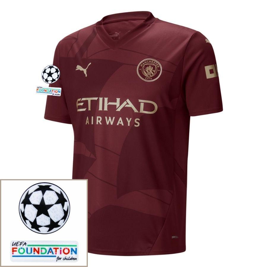 BRINDE-2025-03-06T181701.430 Manchester City Third 2024/25 Patches UCL UEFA Foundation (Official Printing) - Image 1