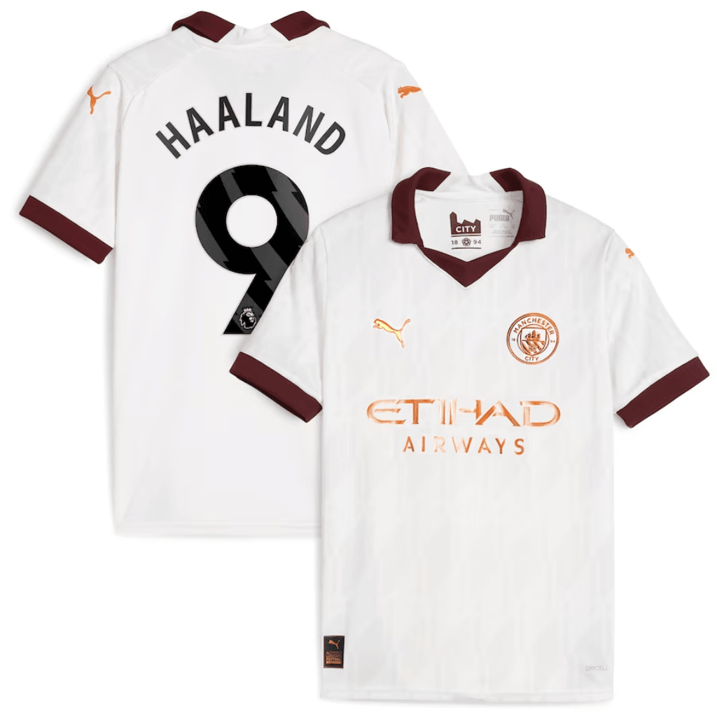 CopiadeSEUNOME_99 Haaland 9 Manchester City Away Jersey 2023/24 - Image 1