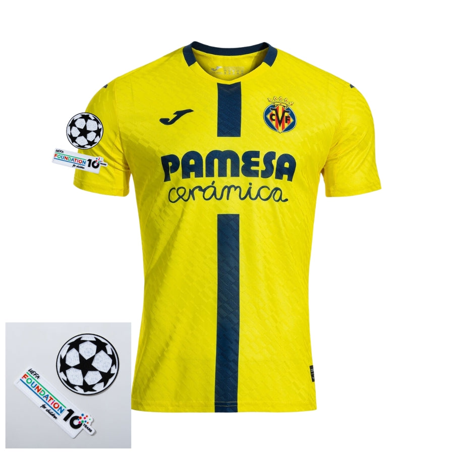 CopiadeTextodoseuparagrafo_67_ea0ad8a1-10fc-4a0e-b34d-bded0f231705 Villarreal Home Fan Jersey 2025/26 Patches UCL + 10th Anniversary UEFA. - Image 1