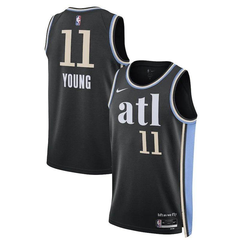ImagemdoWhatsAppde2025-03-20a_s_08.07.59_7fa72914 Trae Young Atlanta Hawks Unisex 23/24 NBA Jersey - Black - City Edition - Image 1
