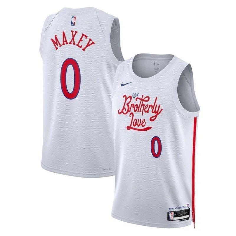 ImagemdoWhatsAppde2025-03-20a_s_08.11.39_9858f88a Tyrese Maxey Philadelphia 76ers Unisex 2023 NBA Jersey - City Edition - White - Image 1