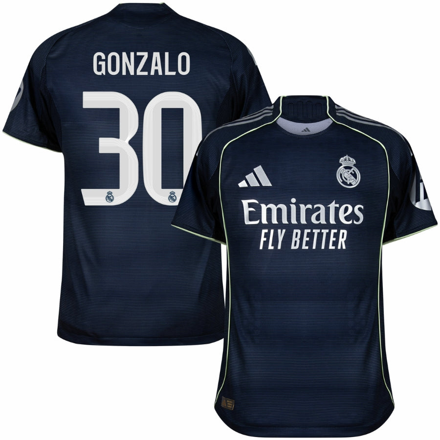 Textodoseuparagrafo_10_ef86f76c-2b53-4616-af71-36f6a16dba49 Real Madrid Gonzalo 30 Away Fan Jersey 2025/26 - Image 1