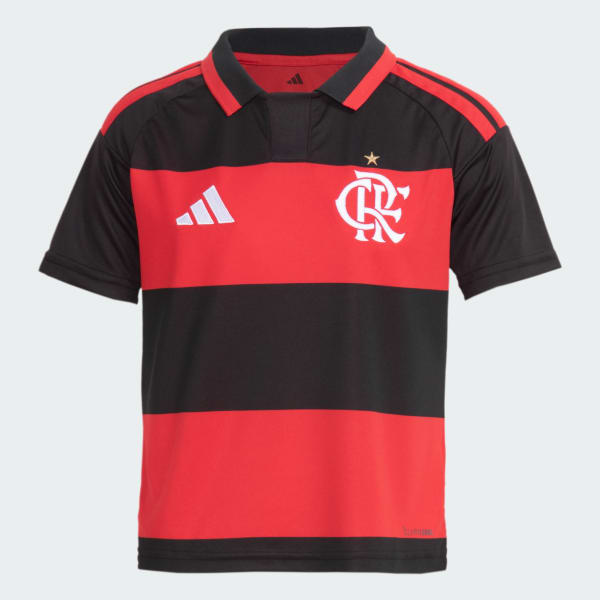 Camisa_I_CR_Flamengo_26_Vermelho_JZ8872_01_laydown Conjunto Infantil Flamengo 2026/27 I - Image 1