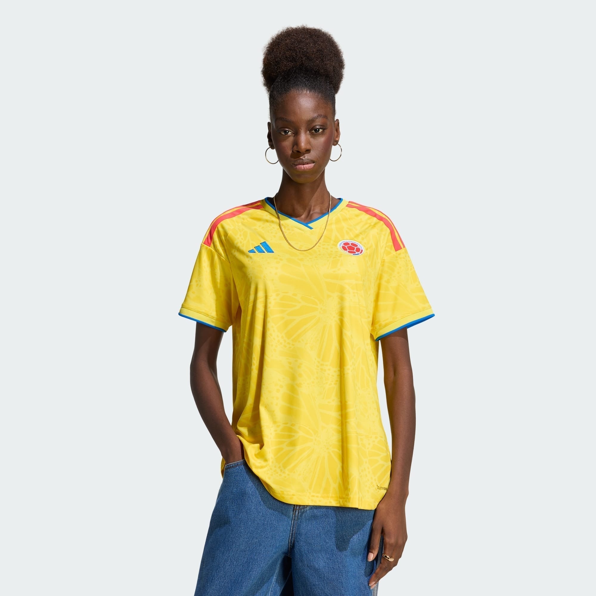 Camisa_I_da_FCF_26_Amarelo_JZ878_1c2ff91f-6ad8-431f-a028-8069d27e52c3 Camisa Feminina Colômbia 2026/27 I - Image 1