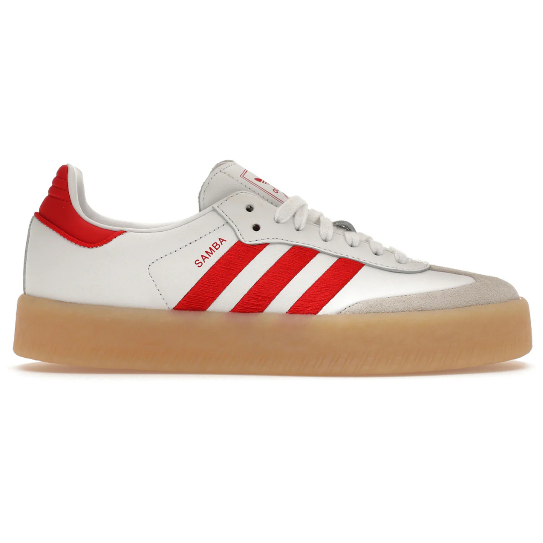 Designsemnome_100 Adidas Sambae White Better Scarlet Gum - Image 1