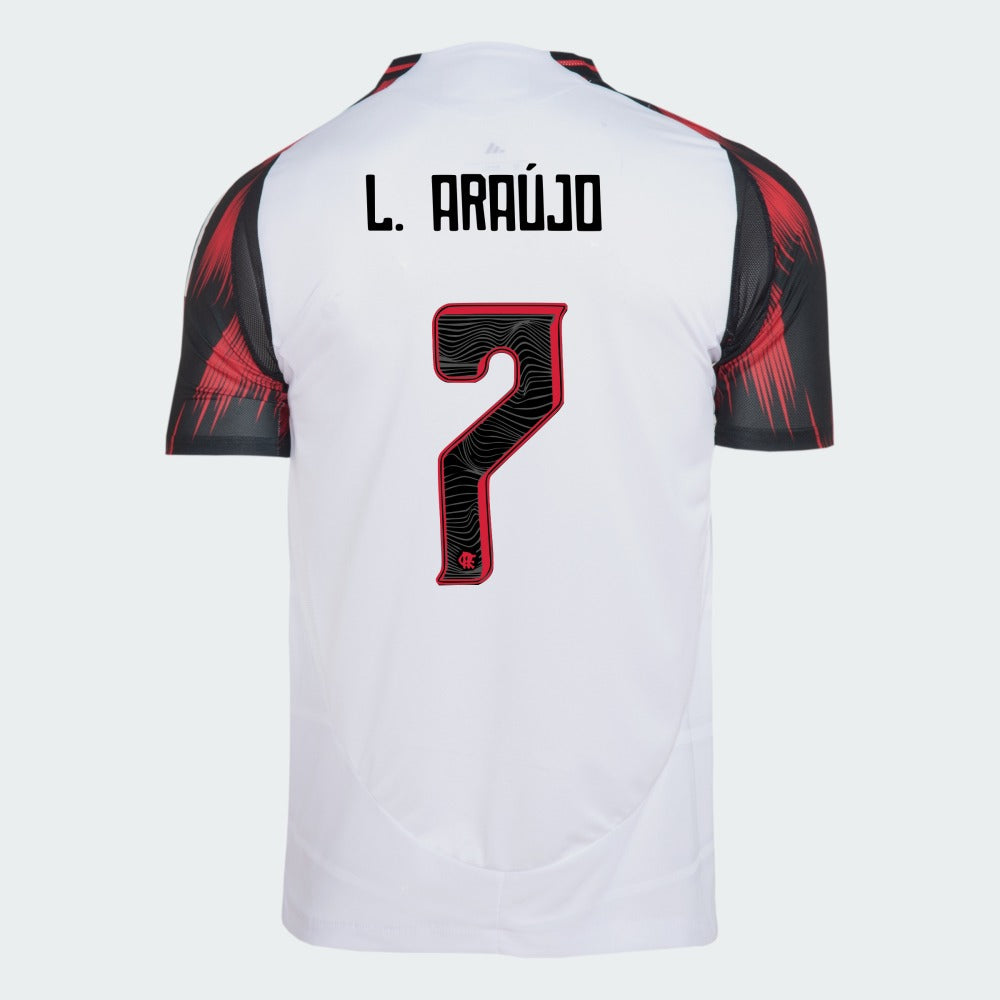 IV6045_8 Camisa Adidas Flamengo 2025/26 II DE L. ARAÚJO N° 7 - Image 1